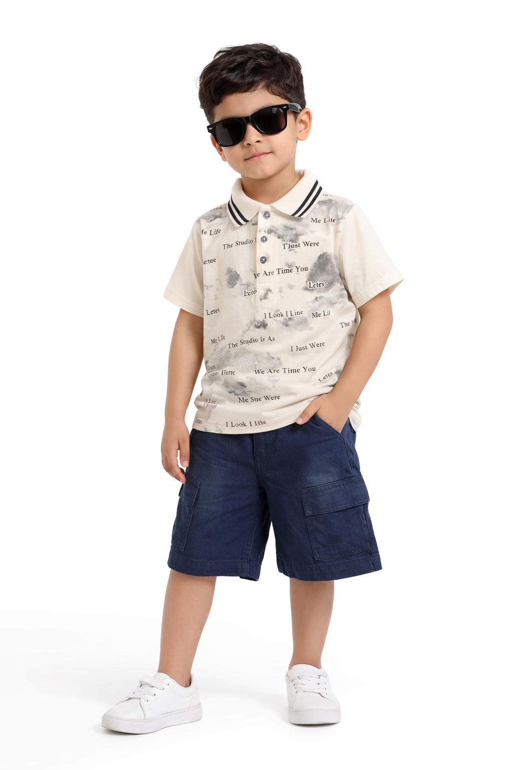Denim Short With Pollo